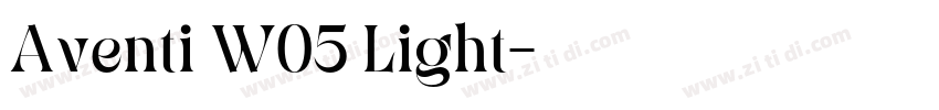 Aventi W05 Light字体转换
